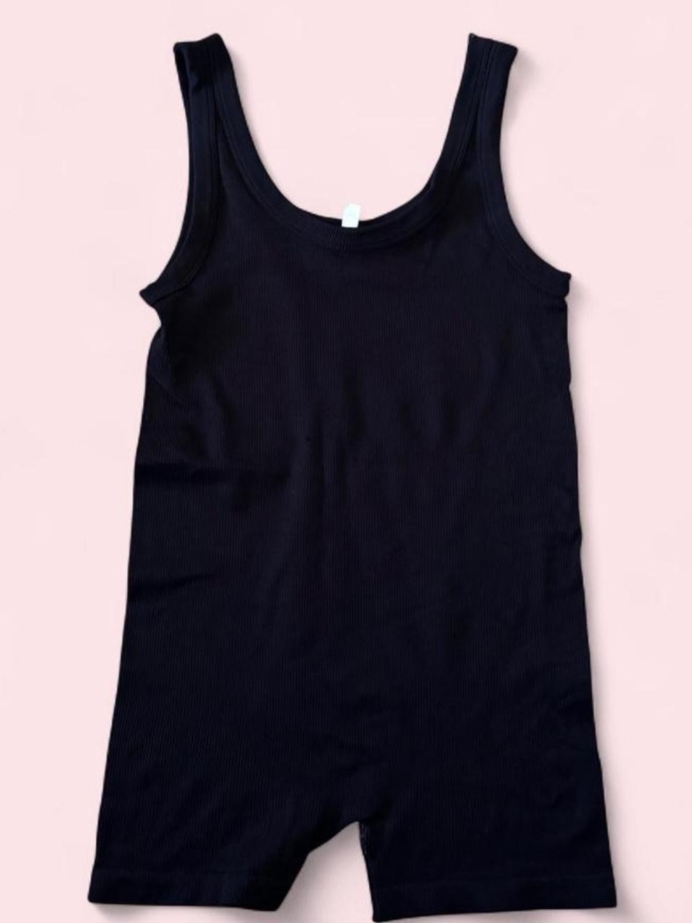 Zenana Outfitters Black Ribbed Sleeveless Bodysuit